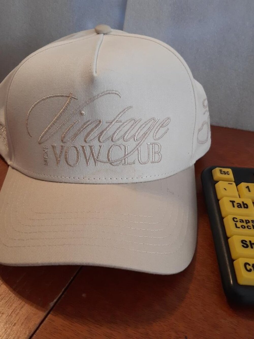 NEW ! Citrusy Vintage Vow Club Baseball Hat Cream